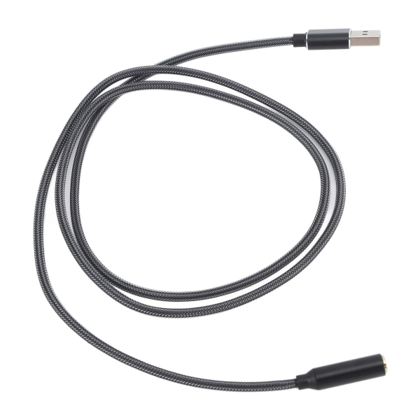 USB lydkort USB til 3,5 mm jack lydadapter Eksternt stereolydkort for hodetelefoner 4 Core-W
