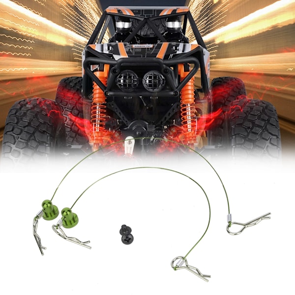 Anti-tabt Body Shell Wire Clip Pin med Skrueholder til Traxxas 1/10 RC Bil (Grøn)