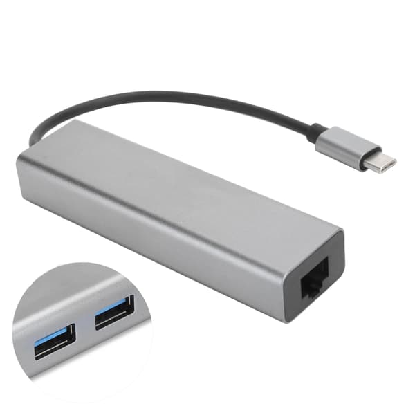 3 Port USB C Docking Station Adapter Computertilbehør HUBC31000A