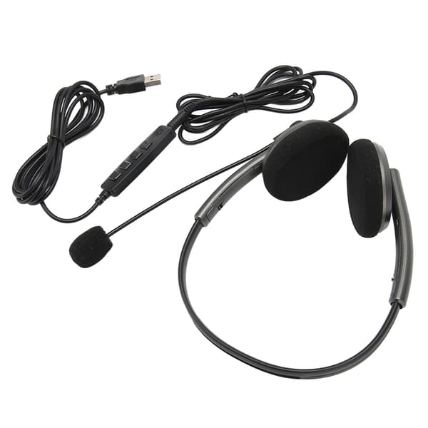 Multifunktionelt støjreducerende callcenter-headset HD høreværn USB Space Gray