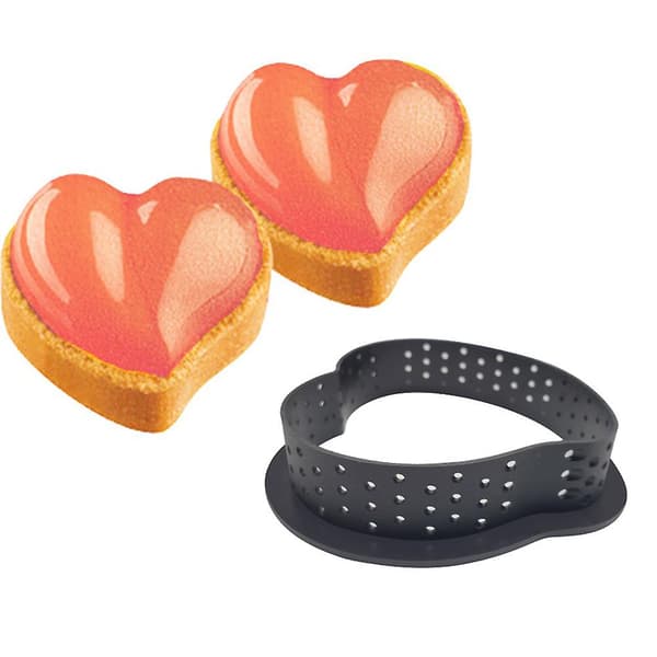 8 stk Kakeform Mousse Sirkelkutter Dekorasjonsverktøy Fransk Dessert DIY Perforert Ring Non-stick Oval