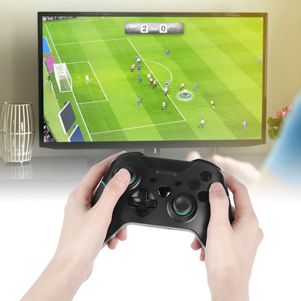 Trådløs Controller 2.4G Gamepad Joystick med Dobbelt Motor Vibrationsfunktion til Xbox One/PC/PS3