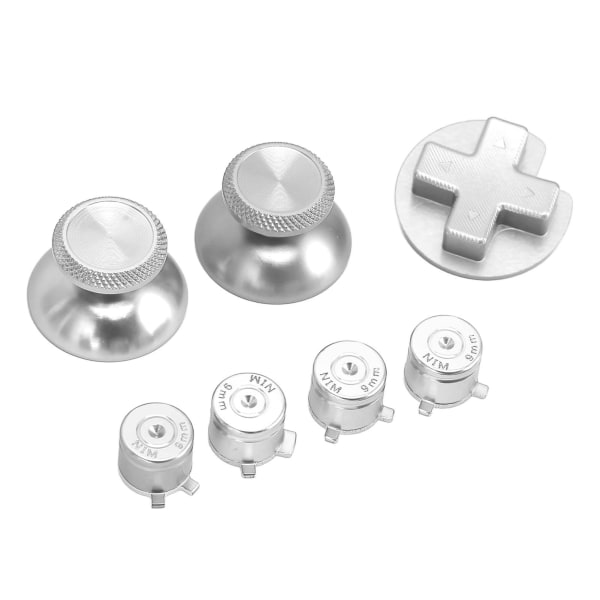 for Switch Pro Metal Button DIY Erstatning Spillkontroller Metallknapp for Switch Pro Gamepad Sølv