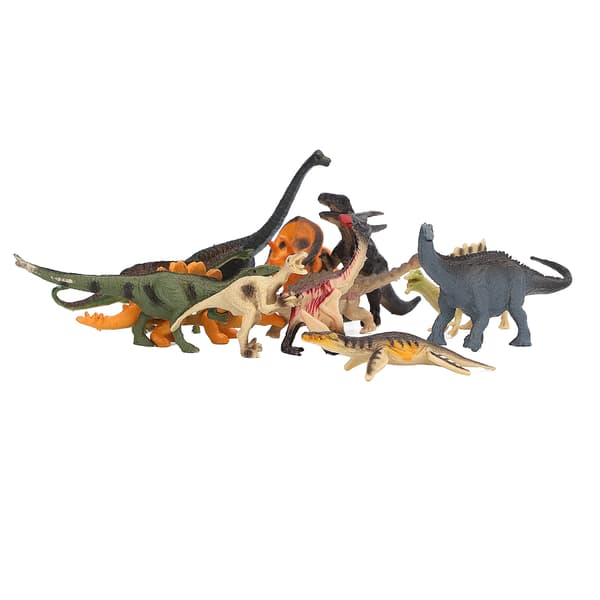 12 st Mini Dinosauriefigurer Simulation Statiska Barnleksaker Ornament