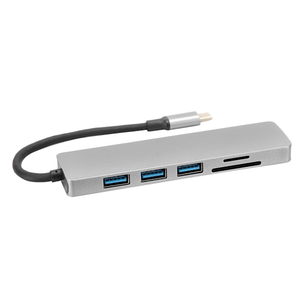 6 i 1 USB C til HDMI Hub Adapter med USB 3.0 Video Audio Interface