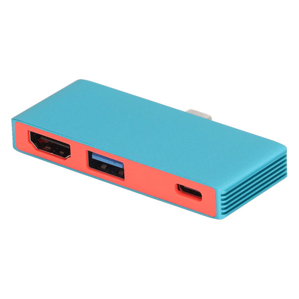 3 i 1 Type C dockingstation base bærbar opladningsdockingstation 4K HD multimediegrænseflade PD og USB 3.0 Blå