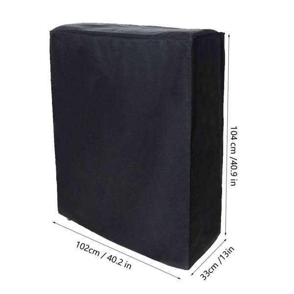 Svart Bärbar Vikbar Sängöverdrag Möbel Dammskyddande Skyddande Överdrag för Inomhus Utomhus Användning 102x33x104 cm