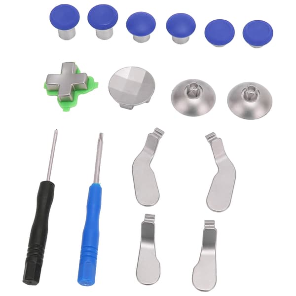 PS4 Controller Metal Nøgle Paddle Sæt Aluminium Legering Udskiftningssæt Blå