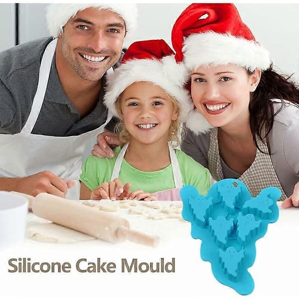 orkidé-3D Silikoneforme Halloween Kage Chokoladeforme Kranie Isterninger Halloween Kageforme (Spøgelser)