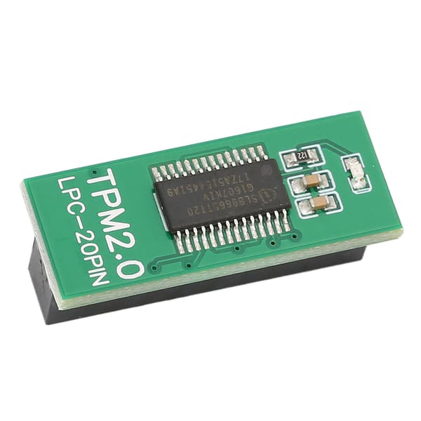 TPM 2.0 Sikkerhedsmodul 20pin Krypteringsprocessor Grøn PC Systemkomponent LPC