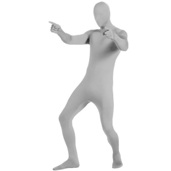 Unisex XL Hvid Helkropsdragt - Åndbar & Behagelig Halloween Cosplay Kostume til Mænd & Kvinder