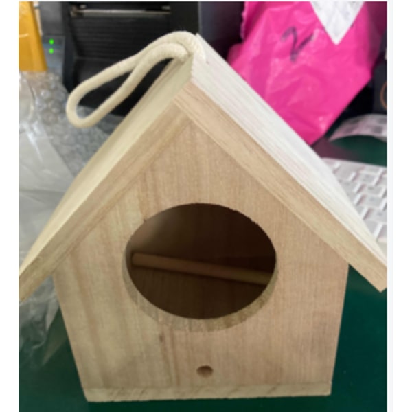 Udvendigt træfuglehus Ufærdige fuglehuse til håndværk At skabe og dekorere boligindretning