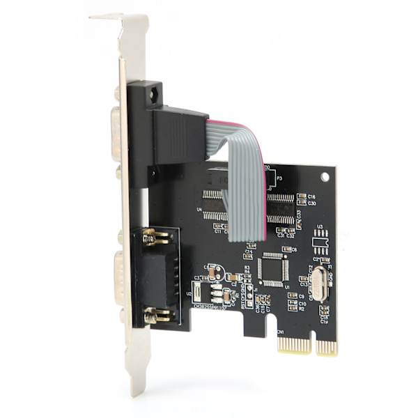 PCIE til 2 serielle portadaptere utvidelseskort for Windows Linux Mac stasjonær PC