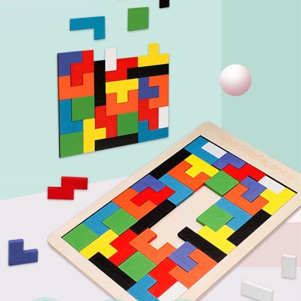 1 kpl Tetris-palapelit Montessori Geometriset palapelit Aivopelilohkot Opetuslelut 3-8-vuotiaille