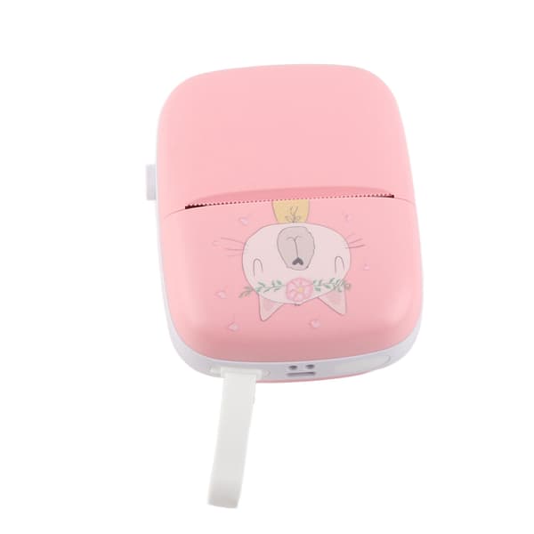 Lomme Termisk Printer Mini HD Bluetooth Blækfri Telefonprinter til Studerende Pink