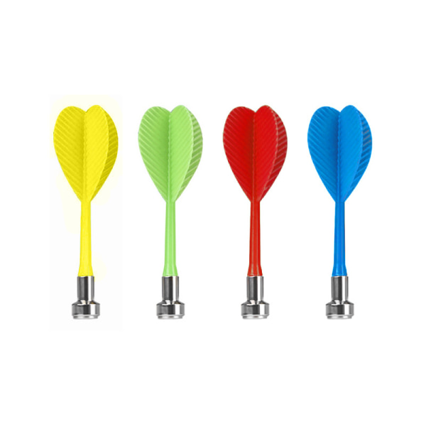12 stykker magnetiske dart sikkerhedserstatning dart indendørs spil-måltilbehør 5 farver mix (grøn rød gul blå)