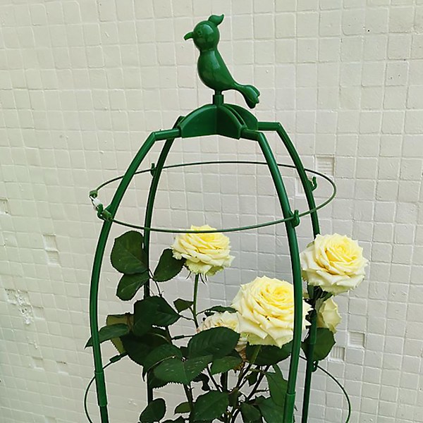 Rose-klematis-stativ, vindmølle, jasmin, vin, europæisk måneblomst-stativ, justerbar diameter og højde (80CM grøn)