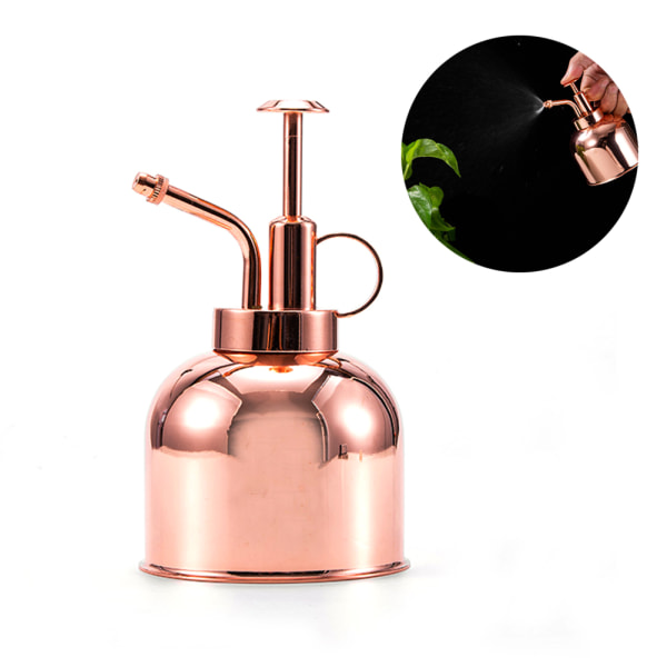 Växt Mister Sprayflaska 300ML Rostfritt Stål Vattningskanna för Inomhusväxter Succulent Bonsai Trädgårdsredskap Roséguld
