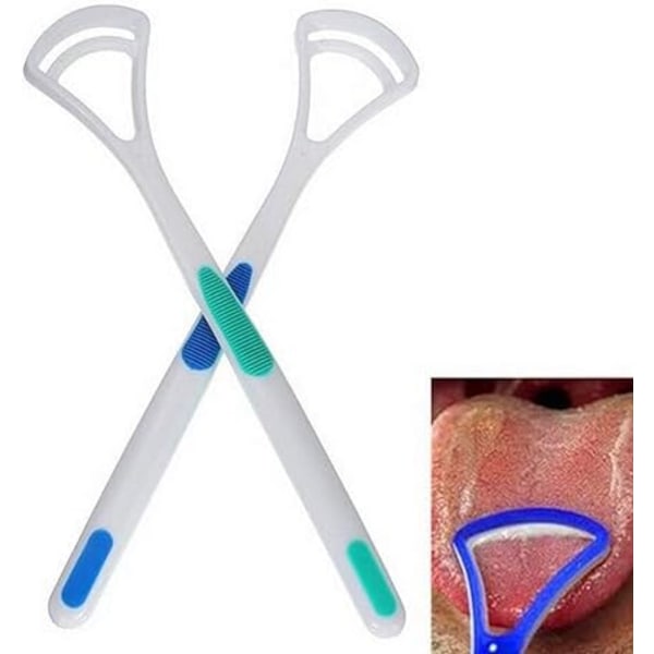 Tungebørste 2 stykker, Silikone Tungerens Tungebørsteblad Fjern dårlig ånde Mundhygiejne Mundpleje (2 stk), mundrens