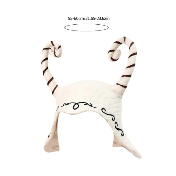 Förtrollande ullhattar svampdräkttillbehör för Halloweenfest Unik 3D-hornhatt modeaccessoar bear hat