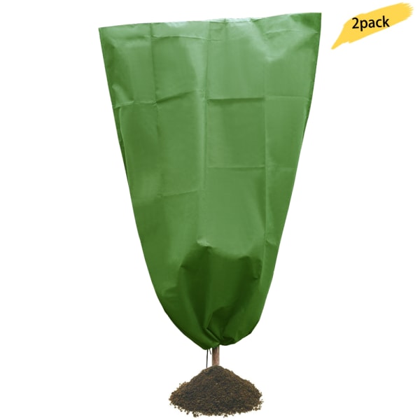 (Grønn 2stk 1*1,6M Vekt: 60g/m2, med snøring) Kuldesikkert ikke-vevet materiale beskyttelsesdeksel