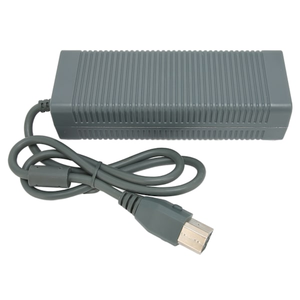 Strømforsyning for Xbox 360 Spillkonsoll, Strømadapter Lader med Strømkabel 185‑265VUK Plugg