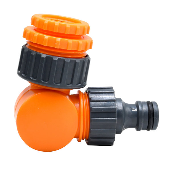 Hagevannslangekranadapter (omformeradapter + 4-punkts gummiert hurtigkobling)