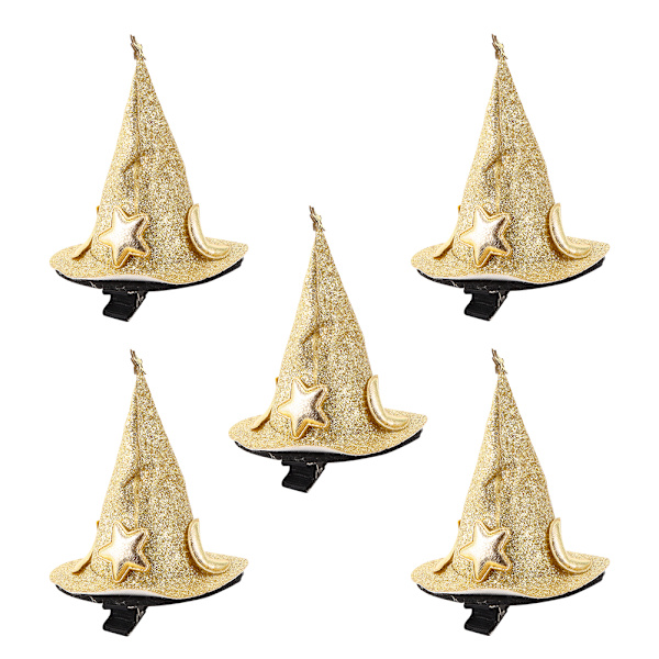 5 Mini Noitapittihattua Hiuspinnit - Ihastuttavat Hiusleikkeet Cosplaylle, Puvustukselle ja Halloween-juhlan Koristeluun