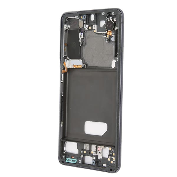 Samsung S21 Midterramme Plade Husplade Frontplade Ramme Udskiftning Reparationsdel Sort