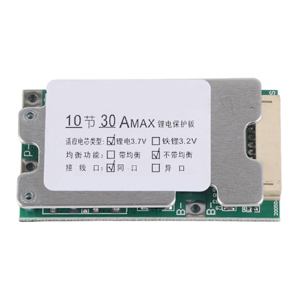 36V 30A Litiumbatterihanteringssystem (BMS) Skyddskort för 10S 3.7V Li-ion-celler