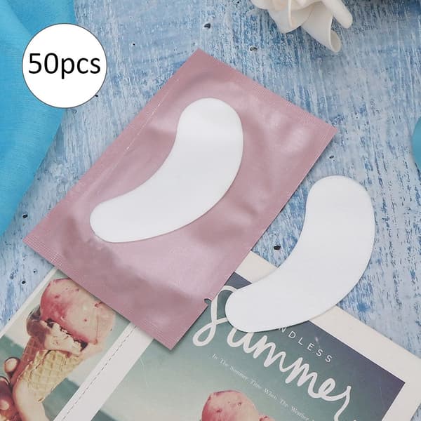 50 stk. lyserøde øjenvippeextensions isoleringspuder til makeup-podning