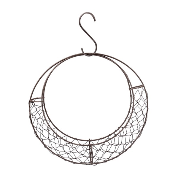 (Månkorgsspecifikationer: ytterdiameter 28 cm, innerdiameter 22 cm) Sukkulenter i järnram