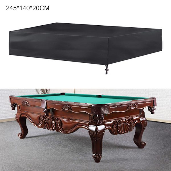 (Musta - Tekniset tiedot: 285*158*20cm) 210D Oxford-kangas biljardipöydän pölysuoja (Pakkaus koko: 27*20*6CM)