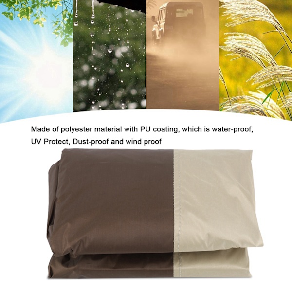 Vedenkestävä pölytiivis huonekalujen suojapäällinen sohvalle ja tuoleille - Puutarha, terassi, ulkokäyttöön, beige ja ruskea