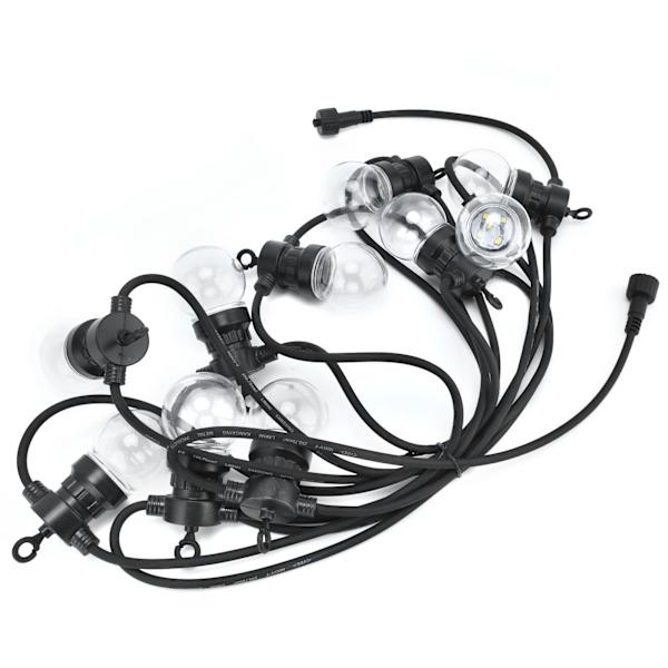 G50 5M Utomhus Stränglampor med 10 Varma Vita Globbulber - Dekorativ Trädgårdsbelysning, EU-kontakt (100-240V)