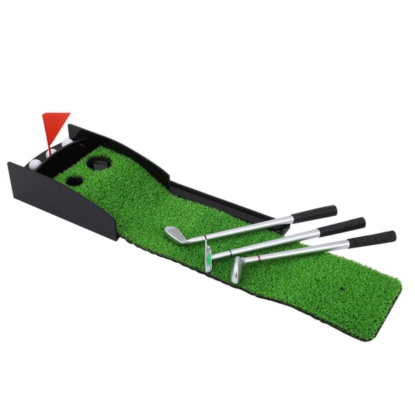 Desktop Minigolf Spelset 3 st Kulspetspennor Putters med Puttingmatta