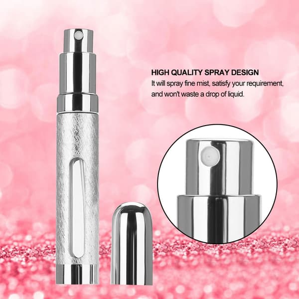 12 ml mini tom påfyllningsbar parfymsprayflaska, silver