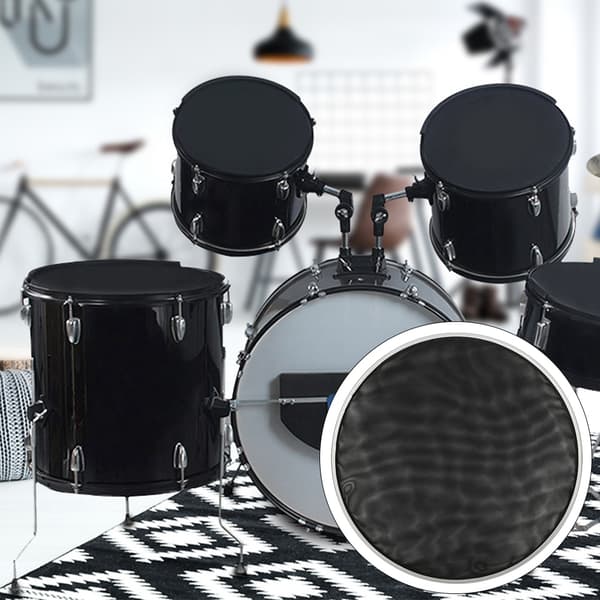 10 tommer nylonnet lydløst trommeskind sort percussion instrumentdele