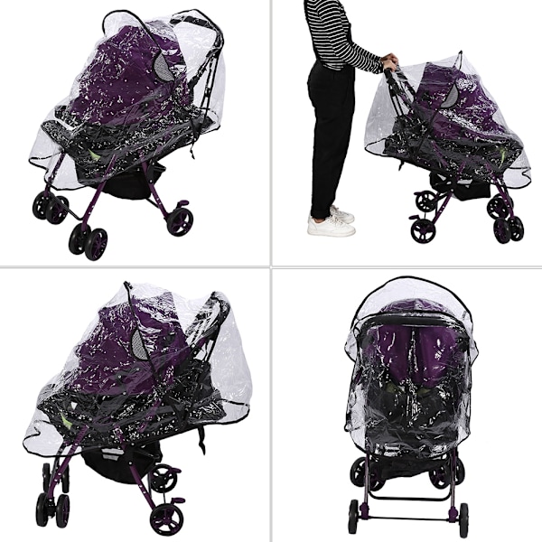 Andningsbart Vattentätt Utomhus Babyvagns Regnöverdrag - Vind- och Dammskydd för Barnvagnstillbehör