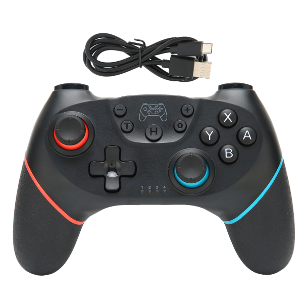 Bluetooth 6-Axis Gaming Controller Trådlös Gamepad Joystick för Windows-dator Vänster Blå Höger Röd