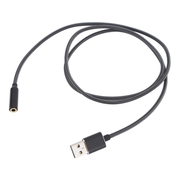 USB-lydkort USB til 3,5 mm jack-lydadapter Eksternt stereolydkort til hovedtelefoner 4 Core-W