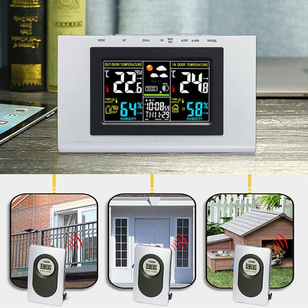 TS H127G Digital Termometer Hygrometer med Kalendervisning