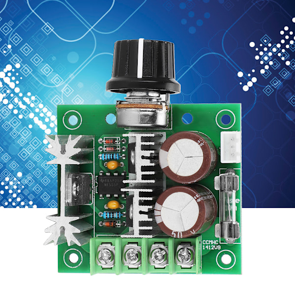 PWM-styring for DC-motorer - 10A justerbar hastighetskontrollmodul for 12V til 40V systemer