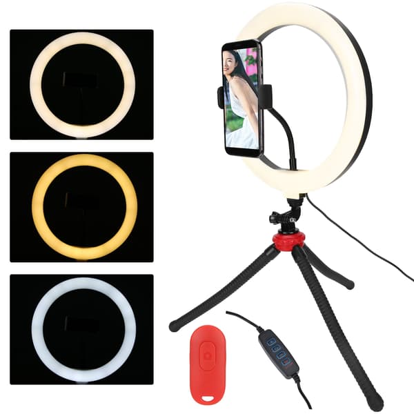 LED Ring Light til Livestreaming Selfie Makeup Fotografering Foldbart Skrivebordslys
