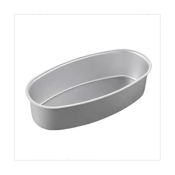 10 st Mini Oval Äggformad Aluminiumlegering Metall Ostpanna Kakform Brödform Tartlettform Puddingform Silver