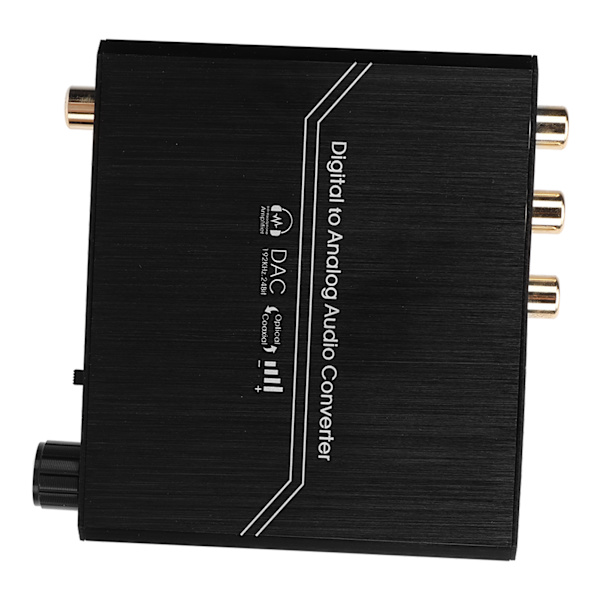 192KHz Digital til Analog Lydkonverter med Volumjustering Digital Optisk Koaksial til Analog Stereo RCA 3,5 mm Jack Konverter