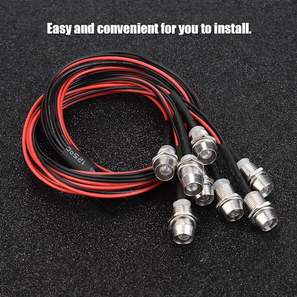 8 kpl 5 mm etu- ja takavalot LED-valot RC-mallin drift-autolle