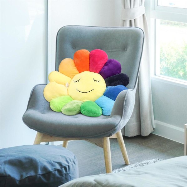 1 värillinen tyynynukkien tyyny pehmonukke istumalelu värikäs 55cm-W