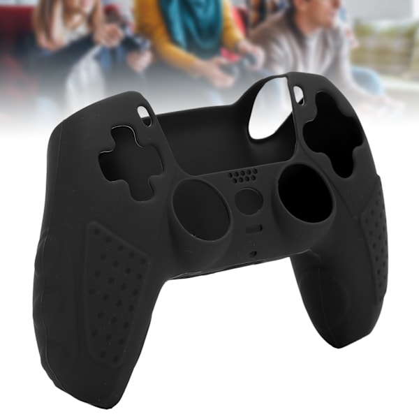 Matvarekvalitet Sklisikker Silikon Spillkonsollbeskyttelse Gamepad Håndtak Grep for PS5 Joystick (Svart)