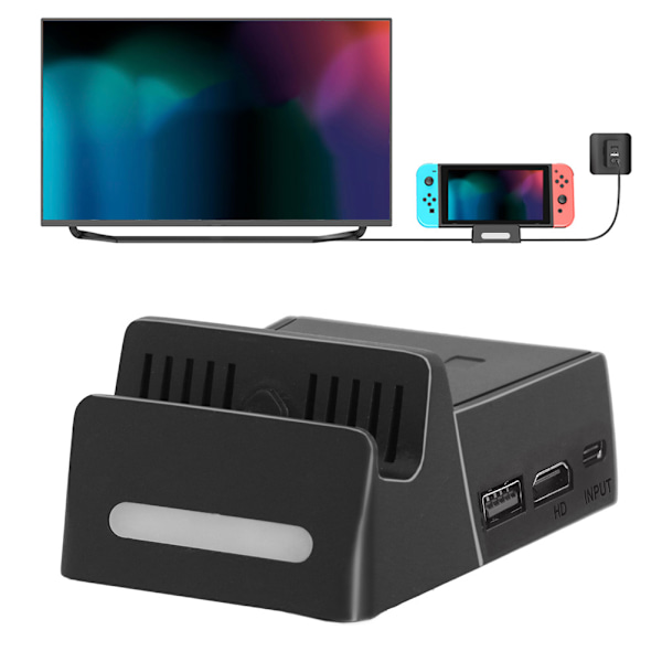 ABS Bärbar Spel Laddningsdocka Högdefinition Konverteringsladdare Bas för Switch till TV